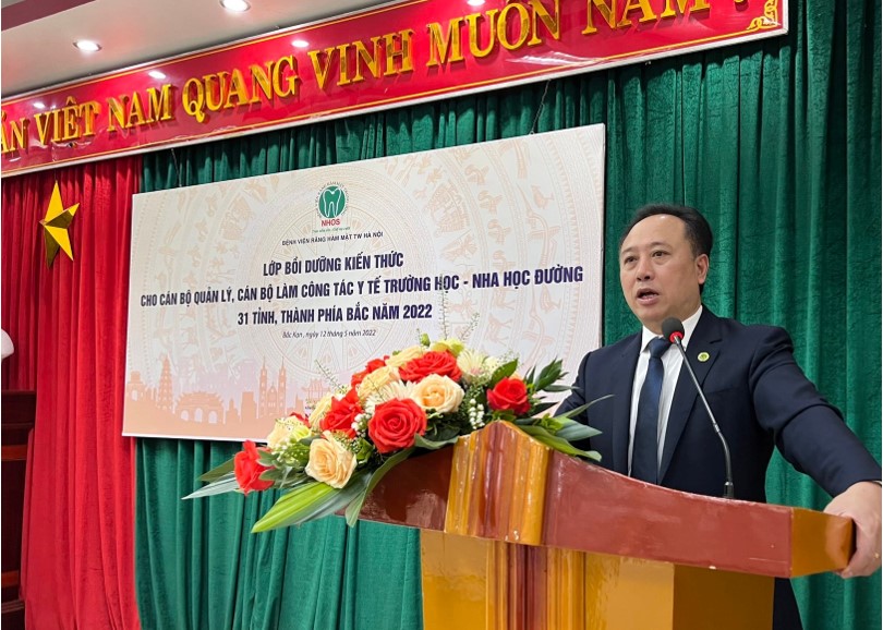 PGS.TS. Trần Cao Bính, GĐ BV RHM TW Hà Nội  phát biểu khai mạc lớp tập huấn